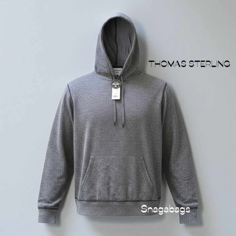 NWT Thomas Sterling Men’s Royal Blue/Black Knit Hoodie XL